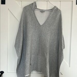 Dennis Basso Gray Poncho Wrap